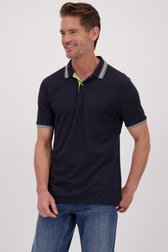 Le devant de Polo bleu nuit avec accent blanc de Dansaert Blue pour Hommes