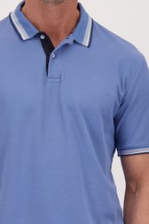 Détail de Polo bleue avec accent blanc de Dansaert Blue pour Hommes