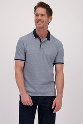 Le devant de Polo bleue avec motif navy-blanc de Dansaert Blue pour Hommes