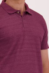 Détail de Polo bordeaux à manches courtes de Casual Five pour Hommes