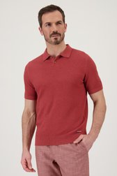 Polo bordeaux à texture gaufrée de Upper East pour Hommes