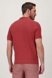 Polo bordeaux à texture gaufrée de Upper East pour Hommes