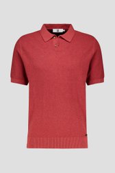 Polo bordeaux à texture gaufrée de Upper East pour Hommes