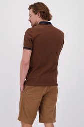 Le dos de Polo brun à manches courtes de Ravøtt pour Hommes