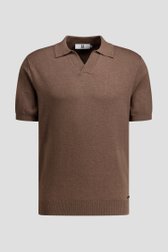 Photo produit 1 de Polo brun à manches courtes de Upper East pour Hommes