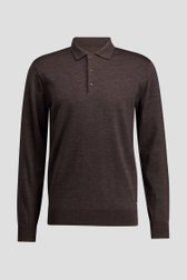 Photo produit 1 de Polo brun foncé en laine à manches longues de Upper East pour Hommes