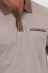 Détail de Polo brun mêlé de Dansaert Blue pour Hommes