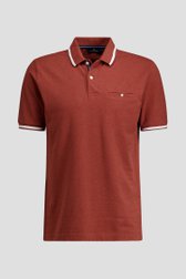 Photo produit 1 de Polo brune avec détails blancs et bleus de Dansaert Blue pour Hommes