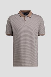 Photo produit 1 de Polo brune avec motif bleu-blanc de Dansaert Blue pour Hommes