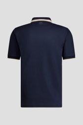 Photo produit 2 de Polo de golf bleu avec fermeture zippée courte de Dansaert Golf Club pour Hommes