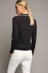 Le dos de Polo de golf gris foncé à manches longues  de Dansaert Golf Club pour Femmes