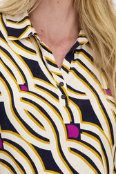Polo écru à imprimé graphique de Claude Arielle pour Femmes