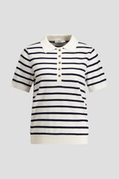 Photo produit 1 de Polo écru à rayures bleu de Liberty Island pour Femmes