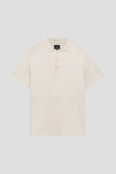 Photo produit 1 de Polo écru en maille côtelée de Bluefields pour Hommes