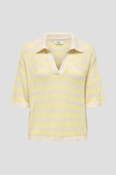 Polo en maille à rayures jaune pâle de JDY pour Femmes