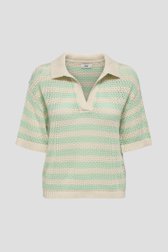 Polo en maille à rayures vert menthe de JDY pour Femmes