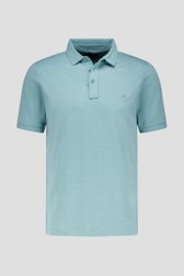 Polo gris-blue à texture rayée de Ravøtt pour Hommes