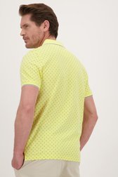 Polo jaune clair à imprimé fin	 de Dansaert Blue pour Hommes