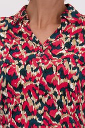 Détail de Polo manches 3/4 imprimé vert-rose de Claude Arielle pour Femmes