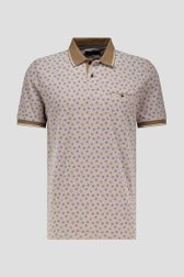 Polo marron à imprimé bleu de Dansaert Blue pour Hommes