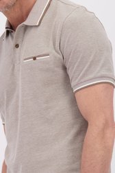Détail de Polo marron à manches courtes de Dansaert Blue pour Hommes