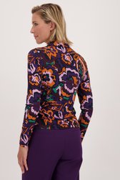Achterkant van Polo met abstracte bloemeprint door Claude Arielle voor Dames