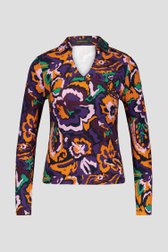 Productfoto 1 van Polo met abstracte bloemeprint door Claude Arielle voor Dames