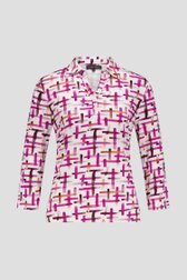 Polo met oranje-roze print van Claude Arielle voor Dames