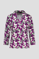Polo met paars-groene print van Claude Arielle voor Dames