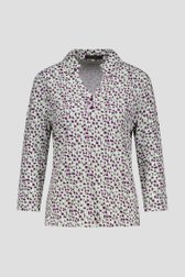 Productfoto 1 van Polo met paars-groene print door Claude Arielle voor Dames