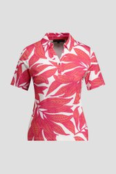 Productfoto 1 van Polo met roze-oranje print door Claude Arielle voor Dames