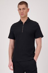Polo noir avec fermeture à glissière courte de ONLY & SONS pour Hommes