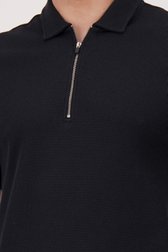 Polo noir avec fermeture à glissière courte de ONLY & SONS pour Hommes