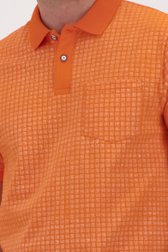 Polo orange avec motif fin de Dansaert Blue pour Hommes