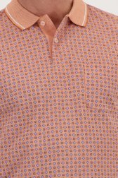 Polo orange clair avec motif fin de Dansaert Blue pour Hommes