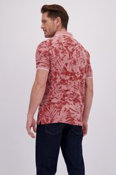 Le dos de Polo rouge à motif feuilles de Dansaert Blue pour Hommes