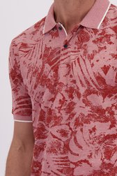 Détail de Polo rouge à motif feuilles de Dansaert Blue pour Hommes