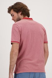 Polo rouge à motif fin de Ravøtt pour Hommes