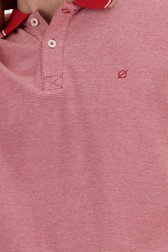 Polo rouge à motif fin de Ravøtt pour Hommes