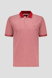 Polo rouge à motif fin de Ravøtt pour Hommes