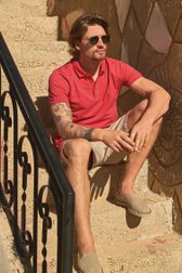 Polo rouge de Ravøtt pour Hommes