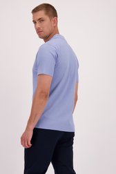 Le dos de Polo texturé bleu clair de Casual Five pour Hommes