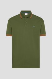 Photo produit 1 de Polo vert avec accent rose de Sun68 pour Hommes