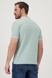 Polo vert avec boutons et rayures blanches de Upper East pour Hommes
