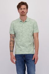 Le devant de Polo vert clair à imprimé graphique de Bluefields pour Hommes
