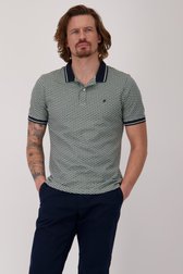Polo vert clair à motif bleu de Ravøtt pour Hommes