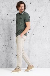 Polo vert foncé à col blanc de Bluefields pour Hommes