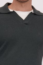 Détail de Polo vert foncé avec laine de Marc O'Polo pour Hommes