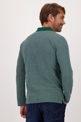 Polo vert foncé avec motif fin de Dansaert Blue pour Hommes