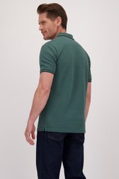 Le dos de Polo vert foncé chiné à manches courtes de Dansaert Blue pour Hommes